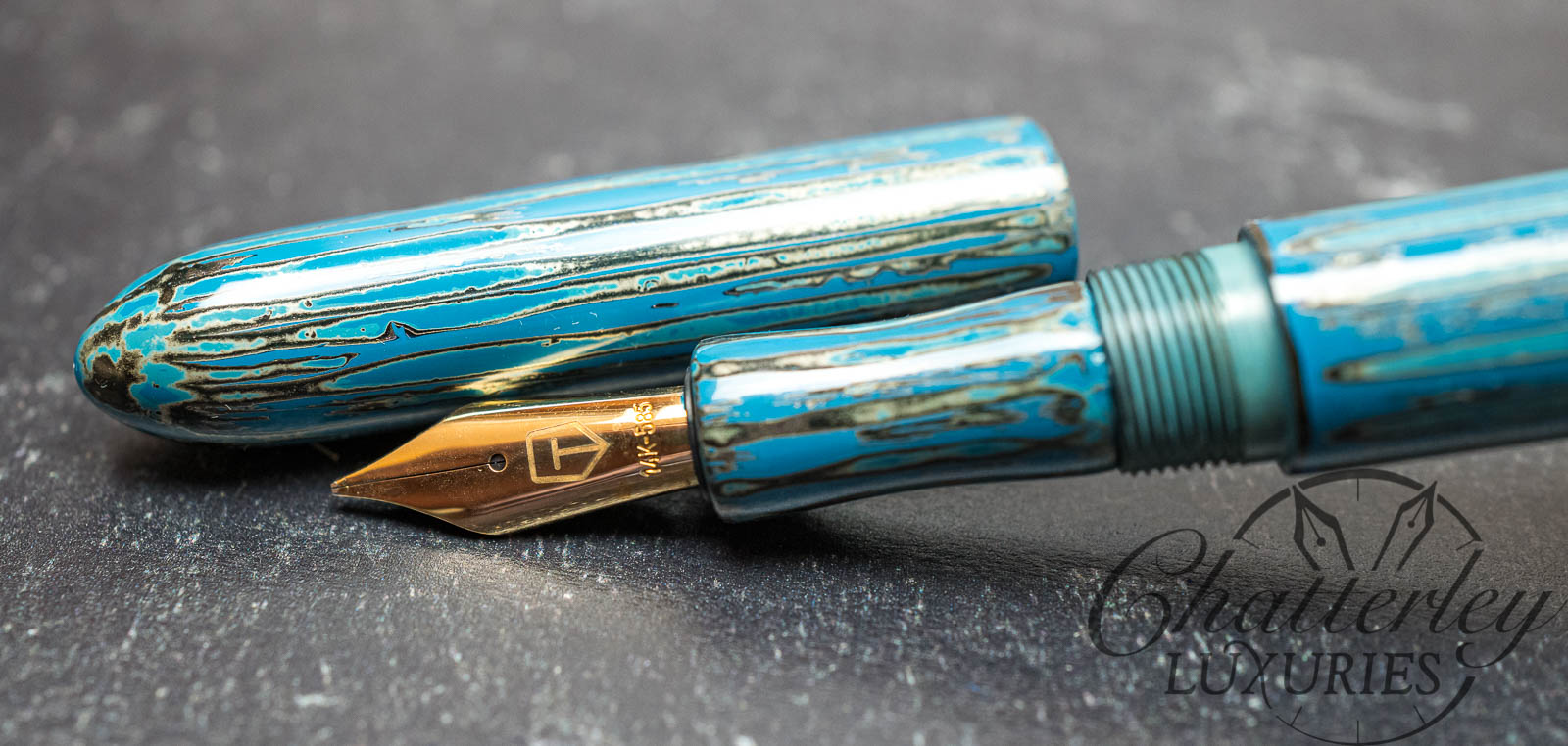 Tamenuri Studios Striped Cigar Fountain Pen