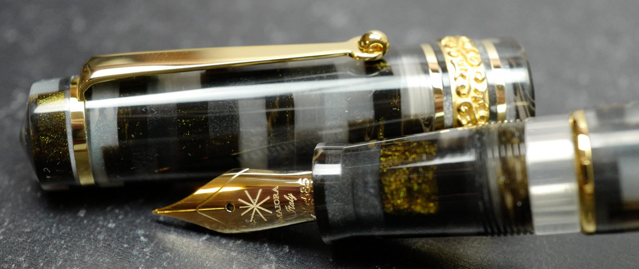 Closeout - Maiora Alpha K Oro Grigio Fountain Pen with 14k Nib