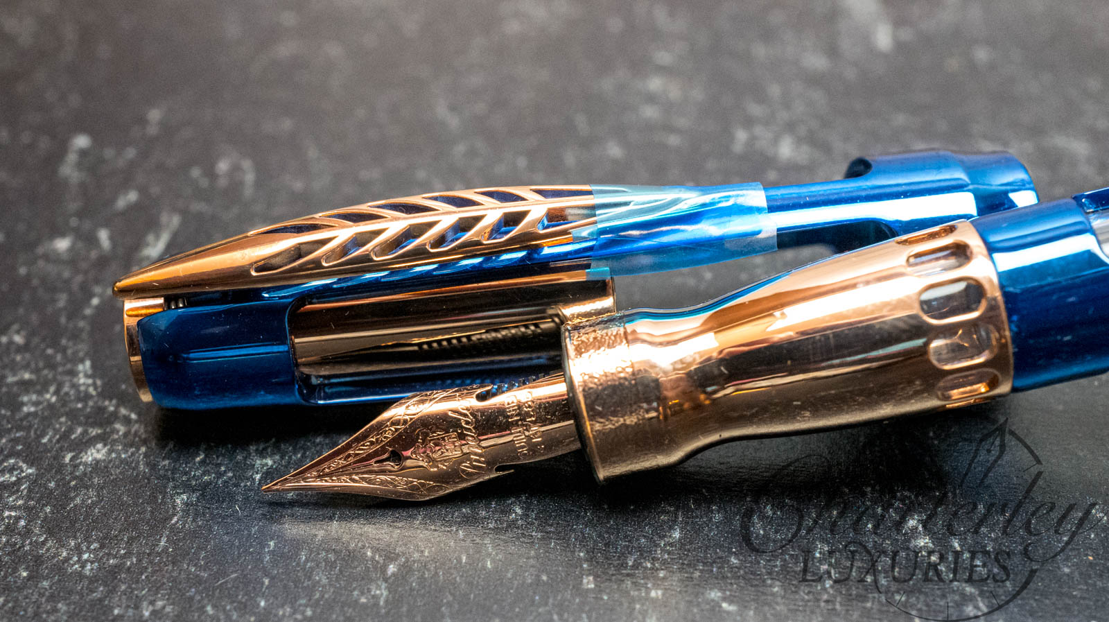 Flash Sale - Pineider Limited Edition Homage to Arman Blue Trilogy Fountain Pen