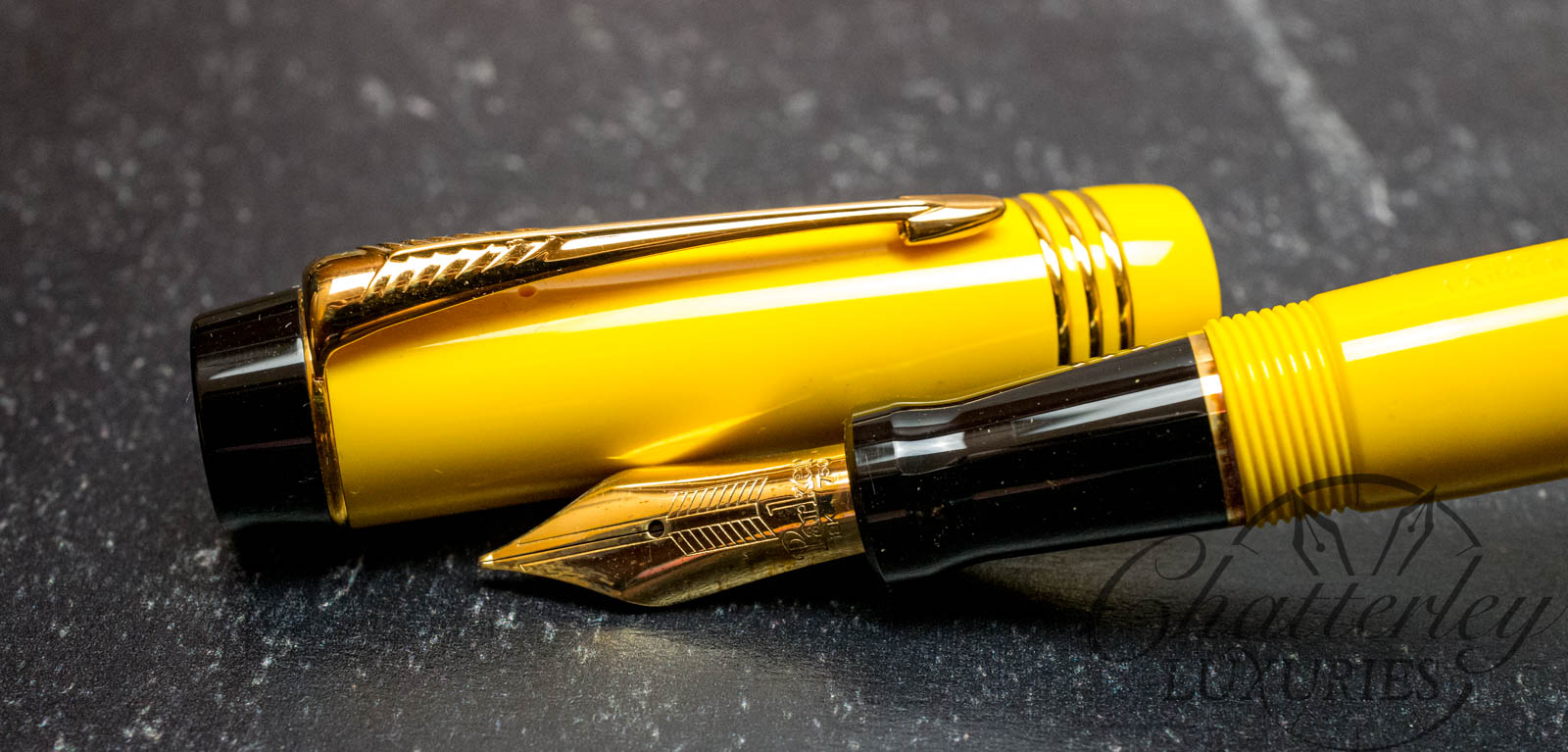 Parker Duofold Mandarin Yellow Fountain Pen