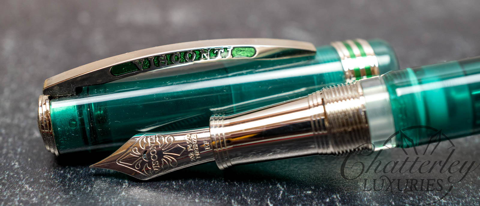 Visconti Manhattan Teal Northern Lights Limited Edition Demonstrator Fountain Pen