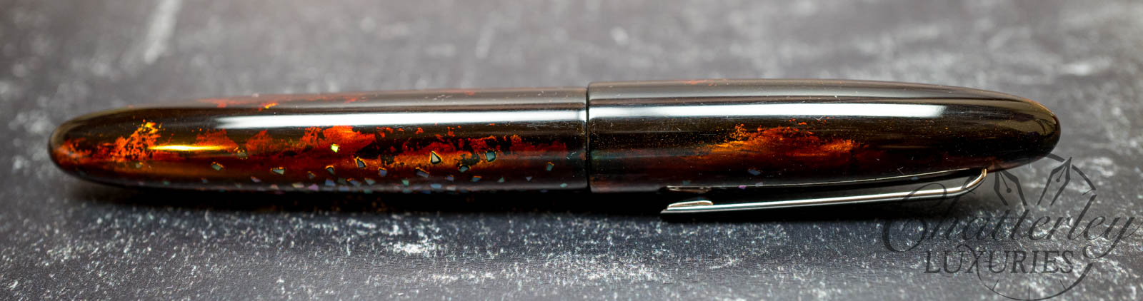 Taccia Miyabi Tsugaru Nuri Mother of Pearl Pave Prototype Fountain Pen - Image 4