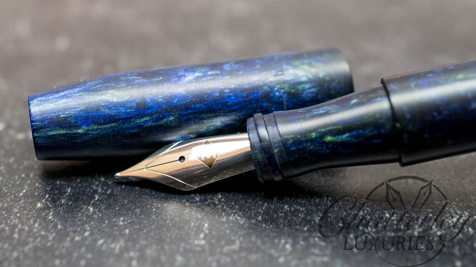 Franklin-Christoph Model 46 Emerald/Purple/White Fountain Pen