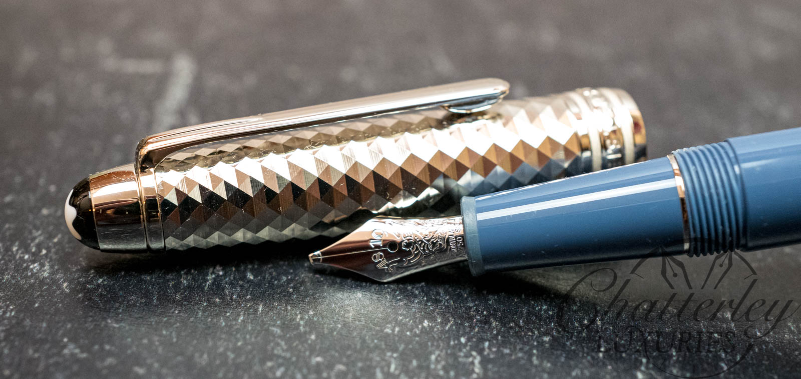 Montblanc Meisterstuck Glacier Doue Fountain Pen