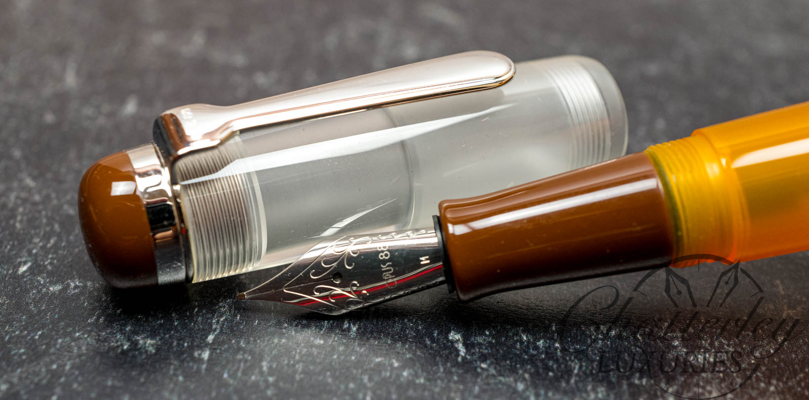 Opus 88 Omar Amber Demonstrator Fountain Pen