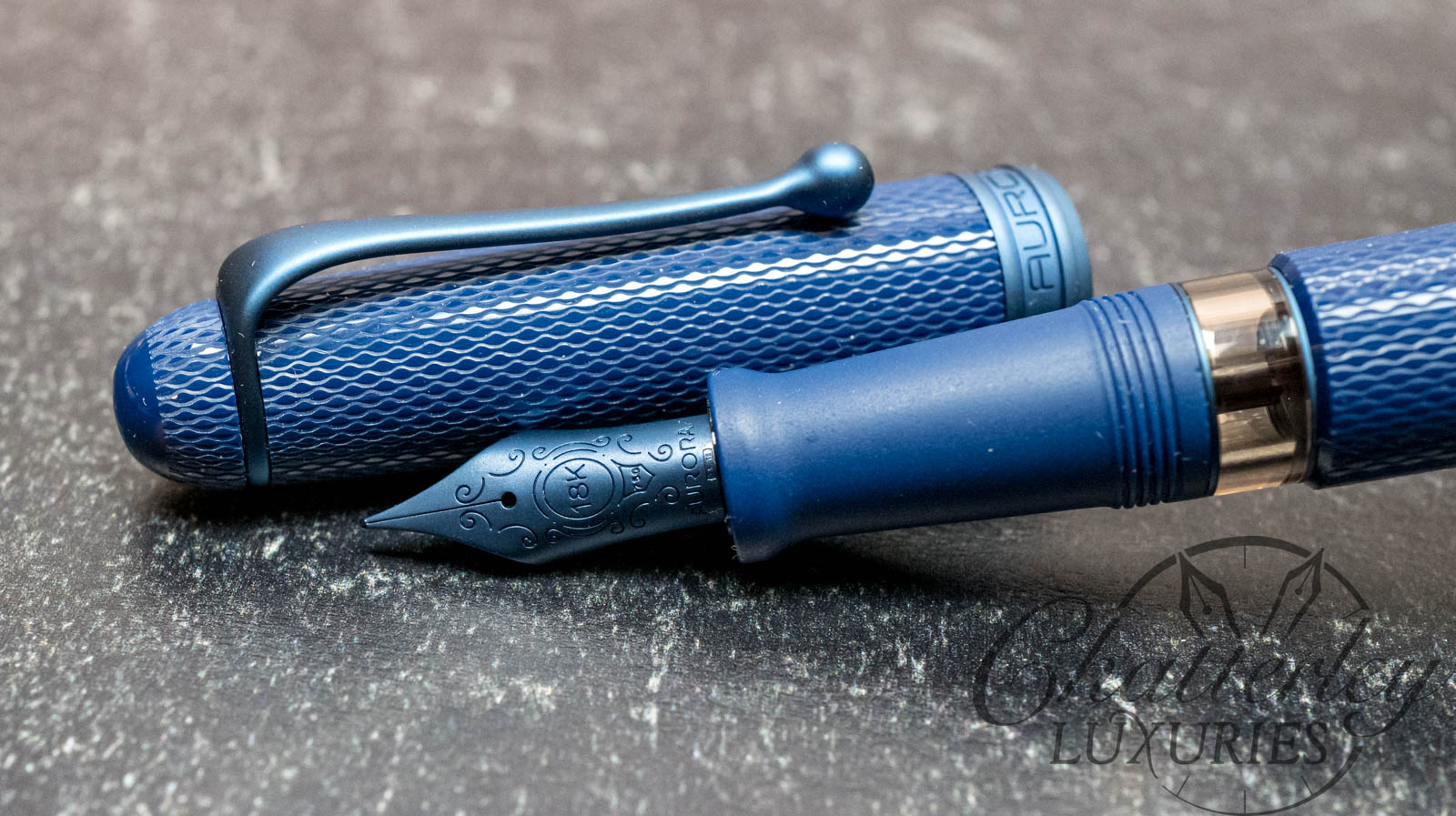 Aurora 88 Guilloche Blue Mamba Fountain Pen