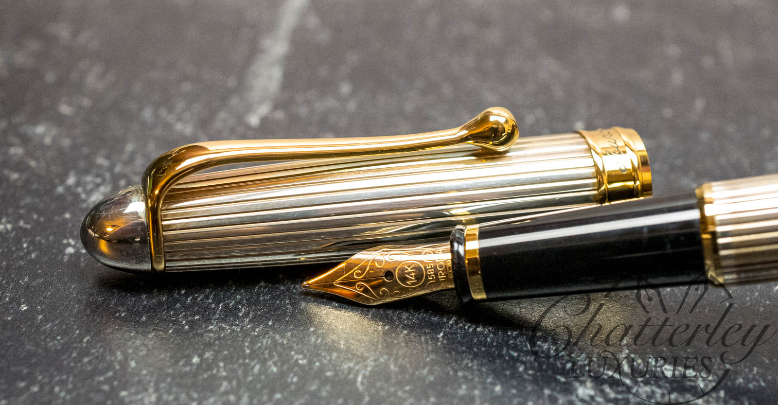 Aurora 88 Small Sterling Silver and Gold Fountain Pen