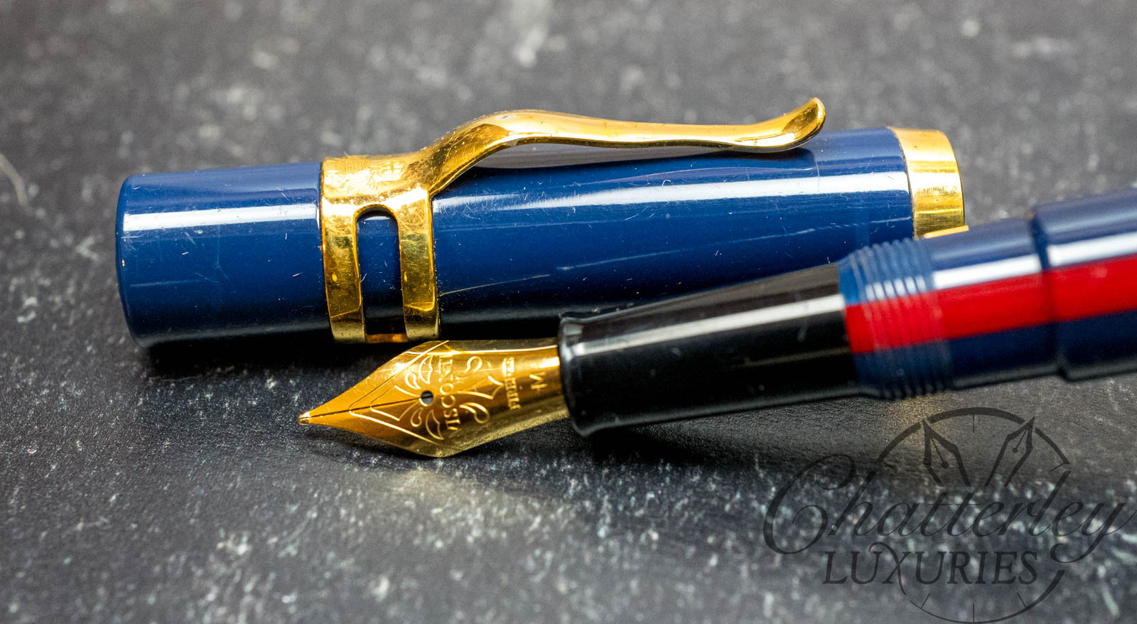 Visconti Ragtime Navy Blue & Red Fountain Pen