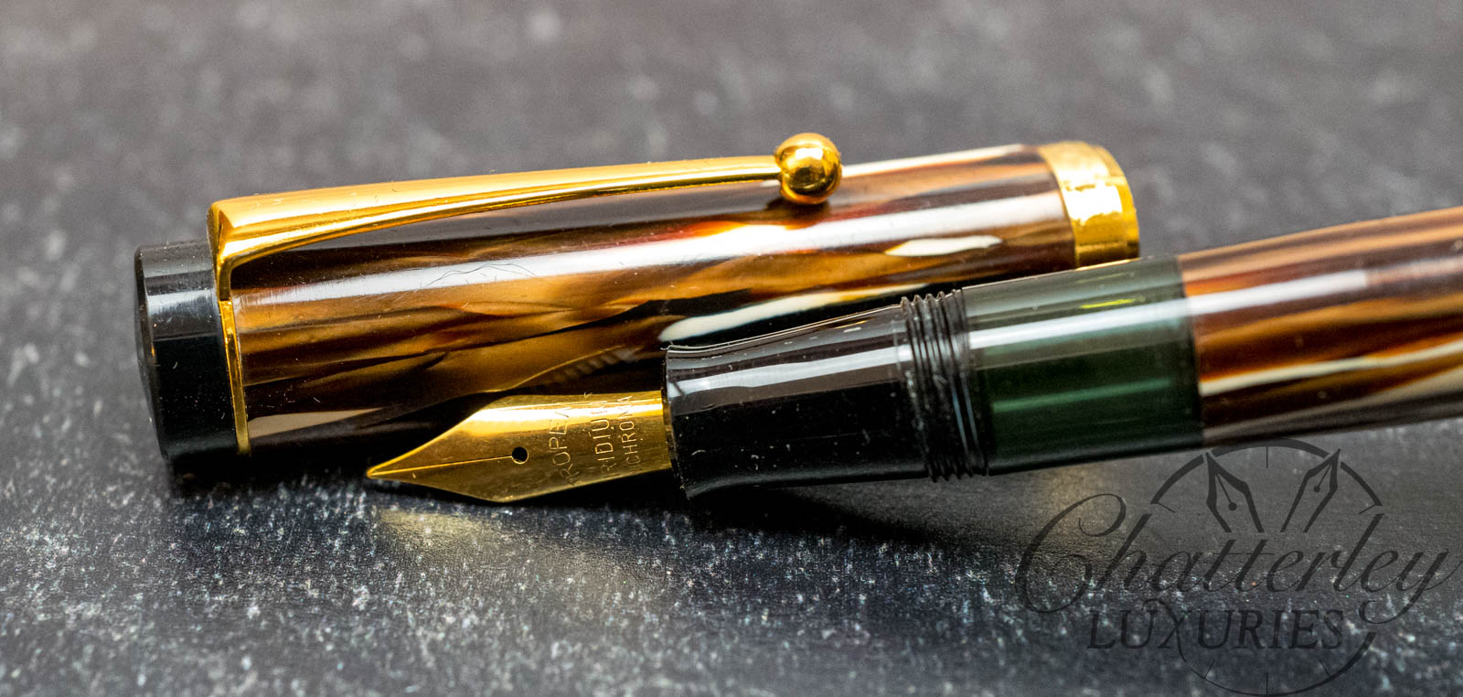 Visconti Classic Candy Stripe Celluloid Fountain Pen