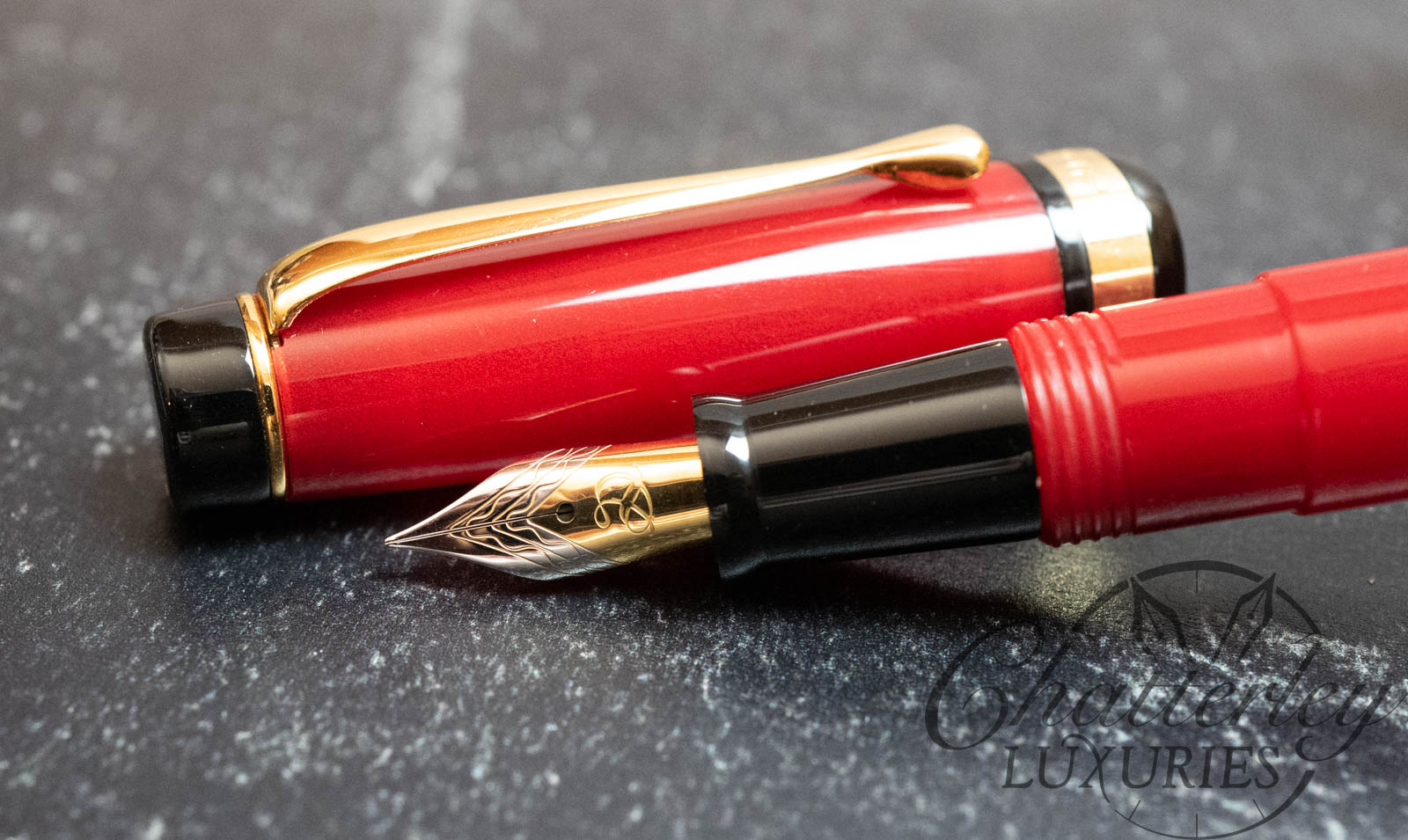 Delta Nabis Red and Gold Fountain Pen