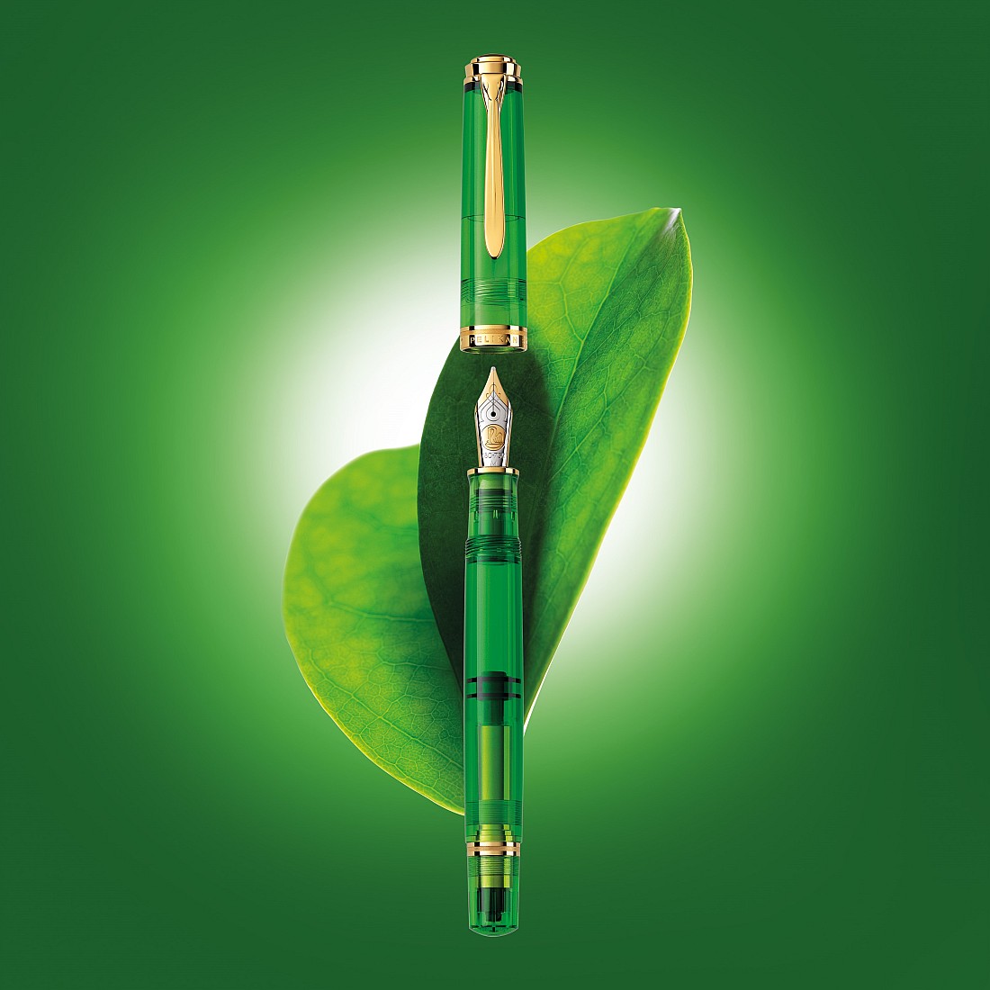 Flash Sale - Pelikan Souveran M800 Green Demonstrator Fountain Pen