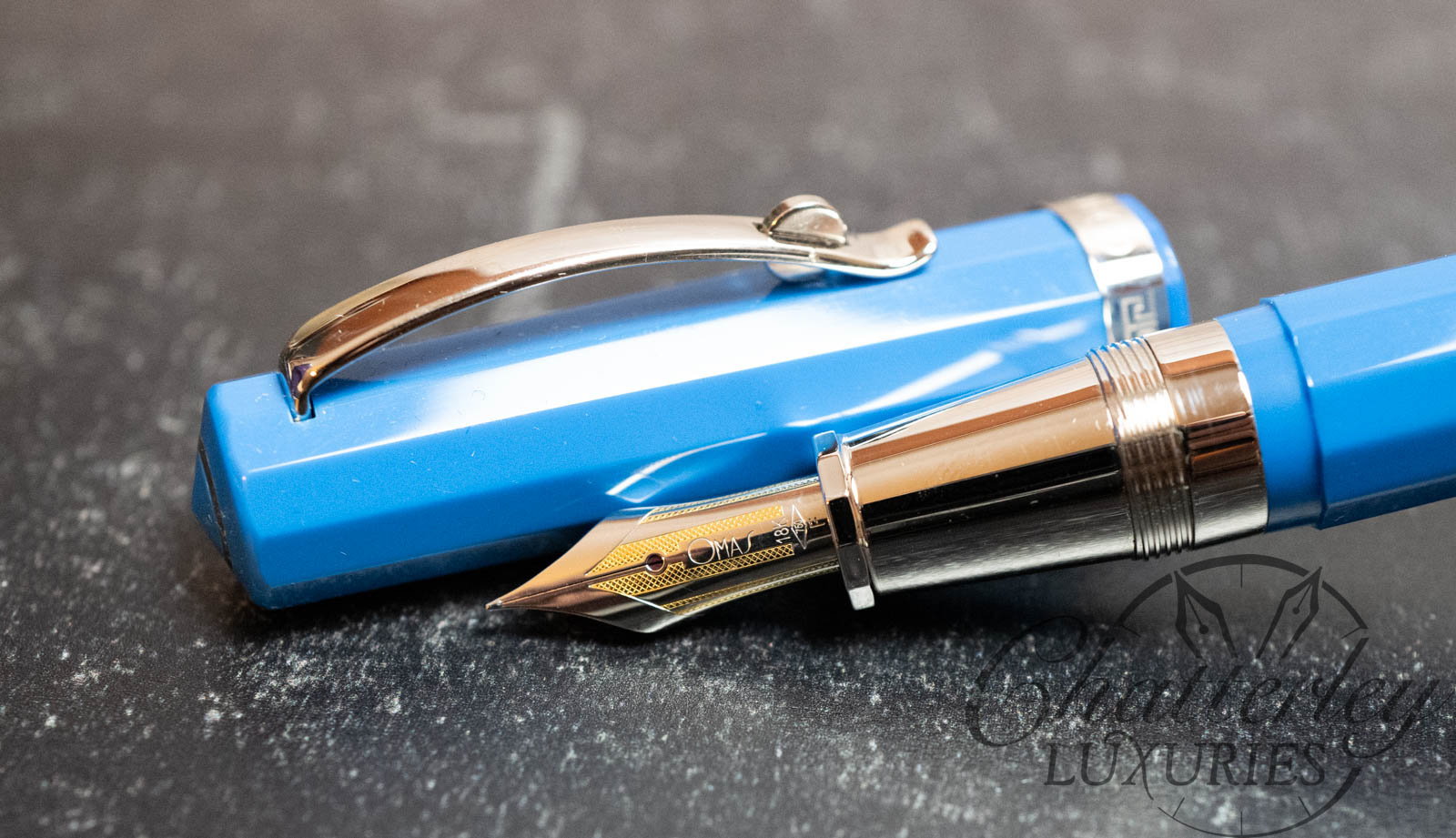 Omas Paragon Fashion Collection Blue Fountain Pen