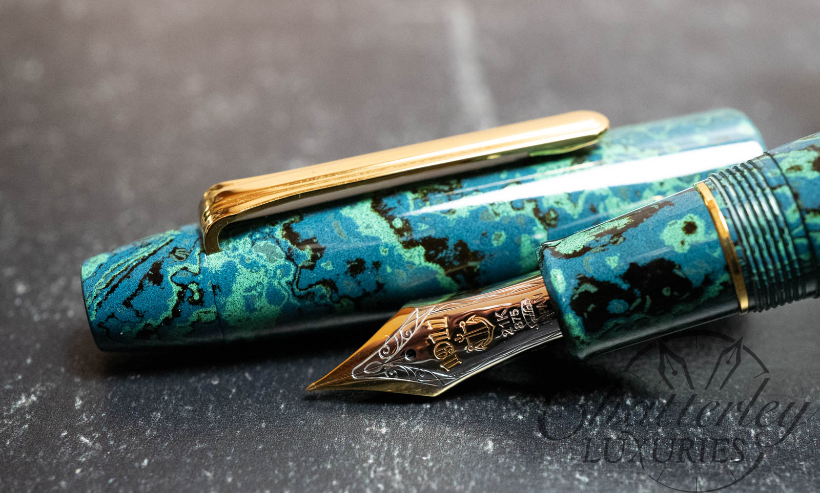 Sailor King of Pen Naginata Togi Ebonite Ryokkyo Green Echo Limited Edition