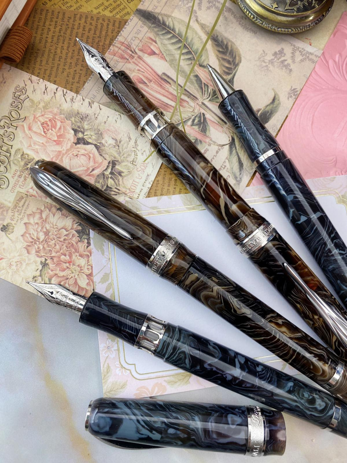 Pineider La Grande Bellezza Ancient Materials Limited Edition Fountain Pen Collection