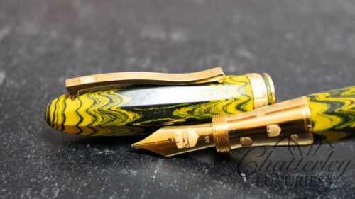 Chateau Monarch EB01 Ebonite Limited Edition Fountain Pen - Yellow Gold Trim