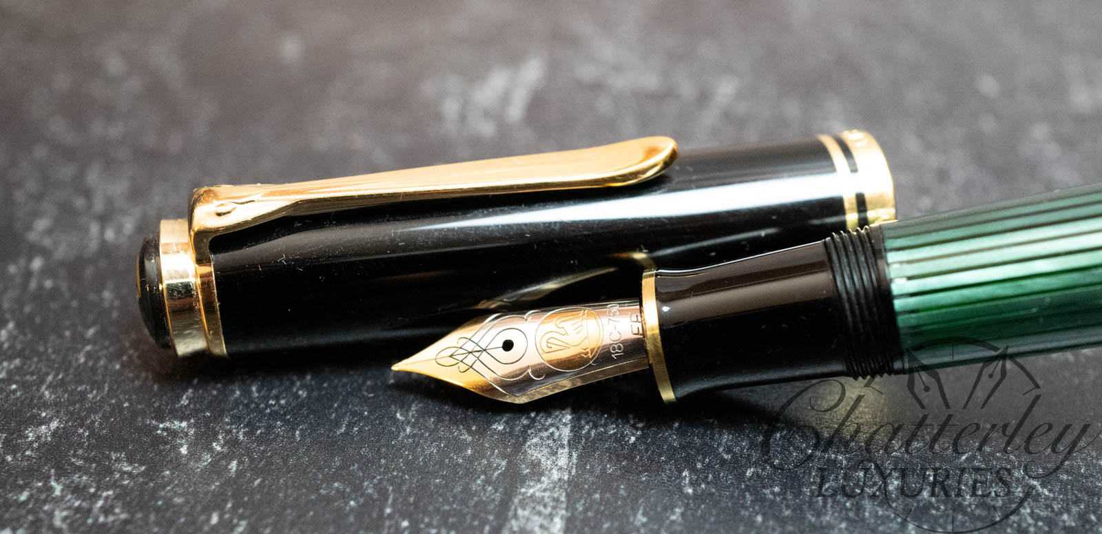 Pelikan Souveran M800 Green Striated Fountain Pen