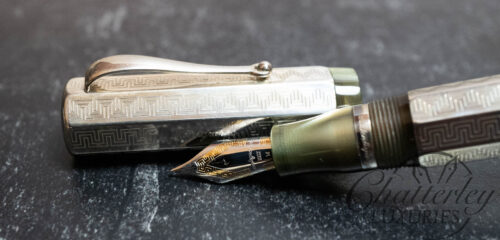 Montegrappa Eleganza Green & Silver Fountain Pen