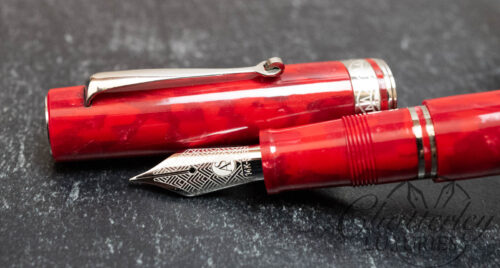 Armando Simoni Club Bologna Medio Rosso Magma Fountain Pen