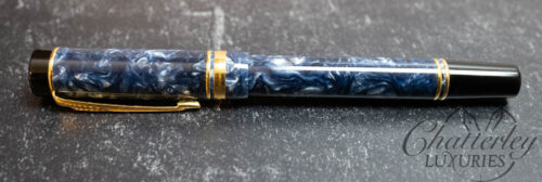 Parker Duofold International Marbled Blue Fountain Pen