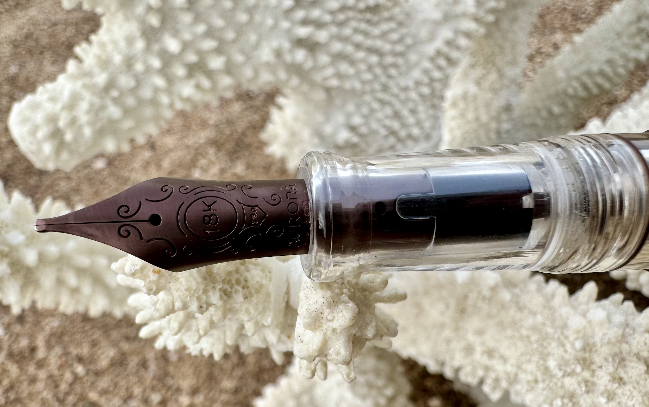 Closeout - Aurora Trilobiti 388 Cioccolato Limited Edition Demonstrator Fountain Pen