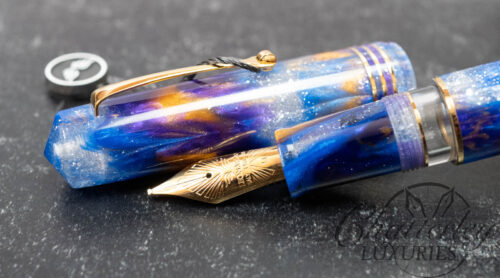 Leonardo Momento Zero Grande 2.0 Universe Gold Trim Limited Edition Fountain Pen with Gold Nib