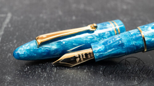 Leonardo Furore Emerald Blue Fountain Pen with 14k nib