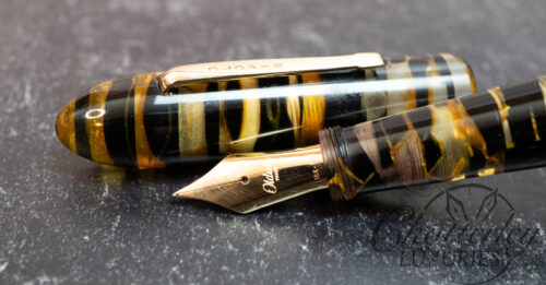 Oldwin Paris Torpedo Black Lucens Celluloid Fountain Pen