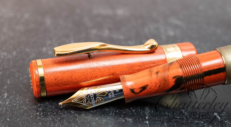 Visconti Erotic Art RHR (Red Hard Rubber) Limited Edition Vermeil Fountain Pen