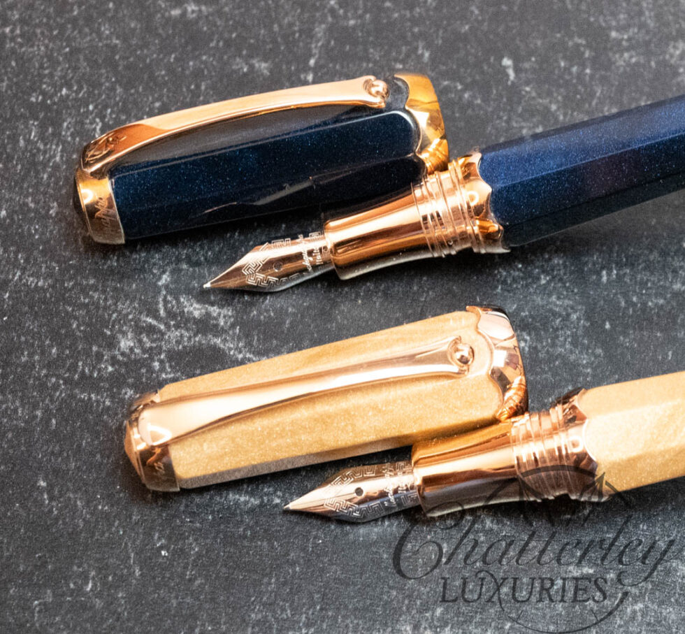 Montegrappa Piccola Fountain Pen Collection with Rose Gold Trim