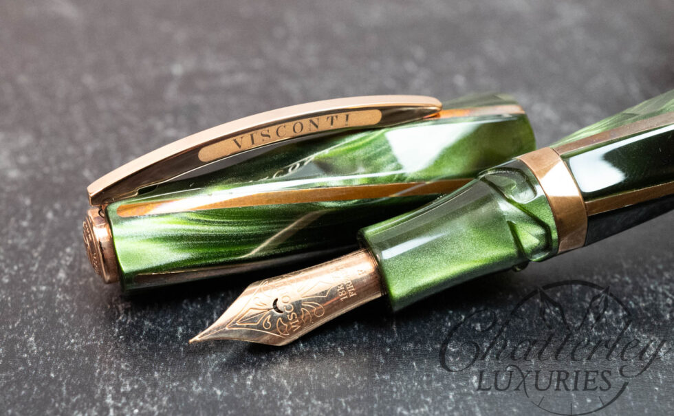 Visconti Divina Elegance Green & Bronze Maxi Fountain Pen