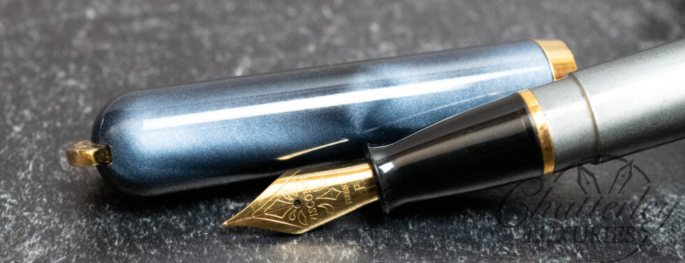 Visconti Pericle Blue and Grey Marble Fountain Pen