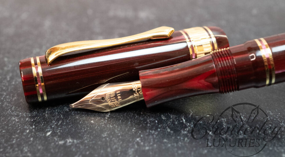 Nettuno Superba Ruby Celluloid Fountain Pen