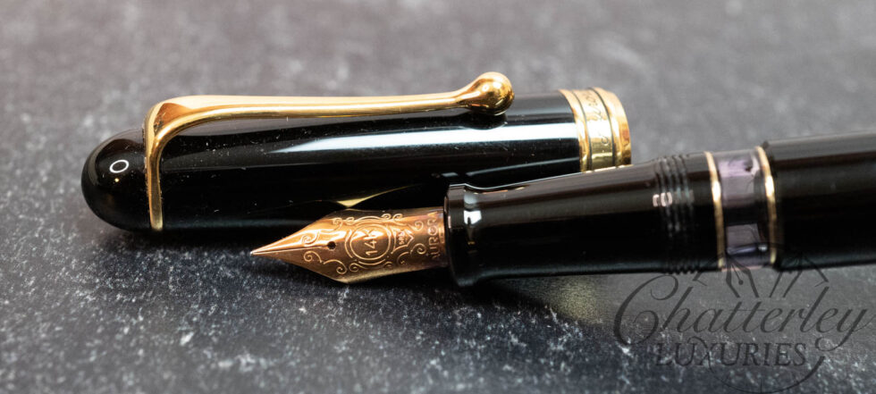 Aurora 88 Black with Gold Trim Fountain Pen