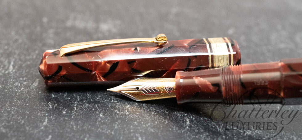Omas Celluloid Collection Burgundy Fountain Pen