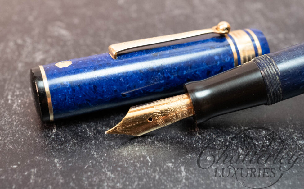 Wahl Eversharp Vintage Blue Lapis Gold Seal Fountain Pen