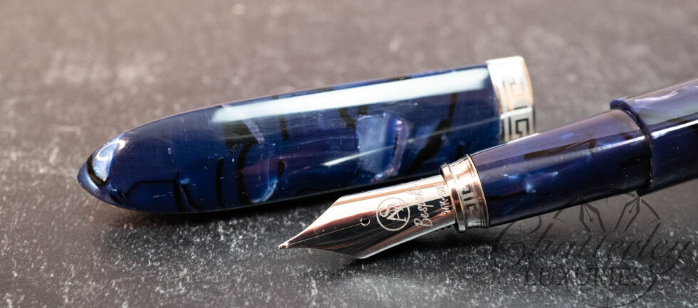 Armando Simoni Club Triangolo Blue La Royale Celluloid Fountain Pen