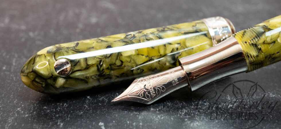 Visconti Moonlight Cracked Green Palladium Nib Fountain Pen