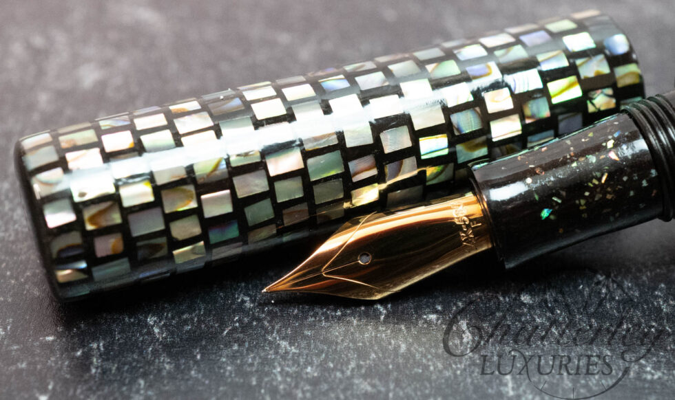 Cypress Modern Raden Mosaic Squares Fountain Pen