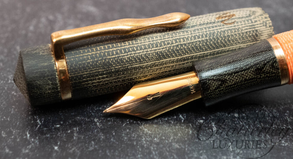 Newton Pens for Chatterley Knickerbocker 139 Oversized in G10/Micarta Orange/Black Limited Edition Fountain Pen