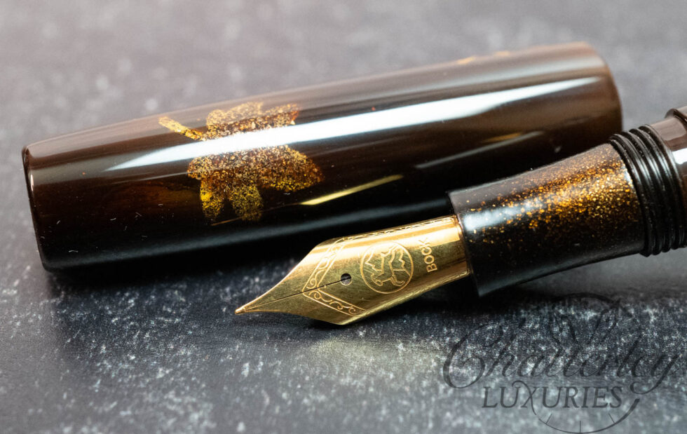 Cypress Maki-e Maple Leaves Fountain Pen