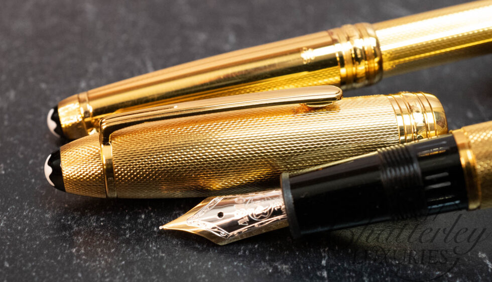 Montblanc Meisterstuck Solitaire Vermeil Barley LeGrand Fountain Pen & Ball Point Set
