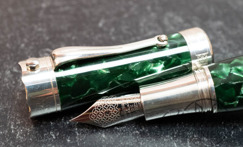 Montegrappa Bartolomeo Ferracina Malachite Green Celluloid Limited Edition Fountain Pen