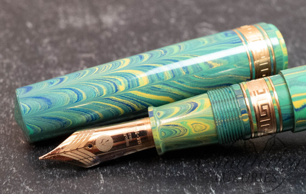 Chatterley/Armando Simoni Club "Seafoam" Oversized Bologna Ebonite Fountain Pen