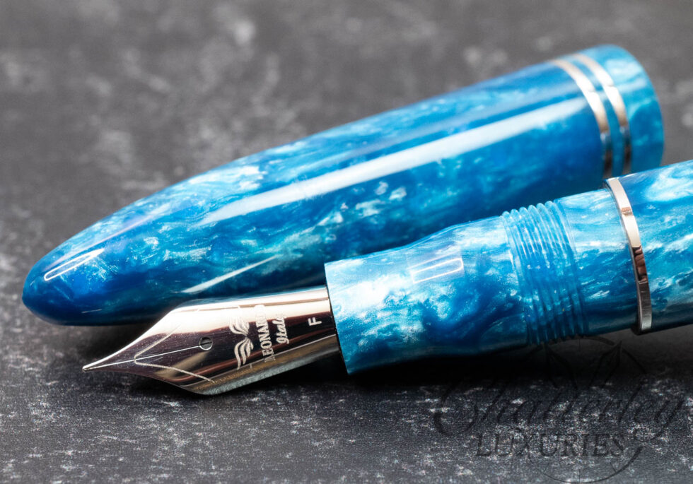 Leonardo Furore Smeraldo Blu Rhodium Trim Fountain Pen