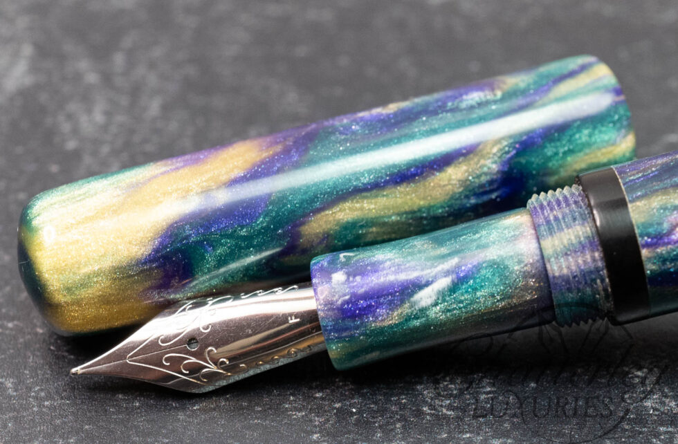London Pen Co. "French Quarter" Christopher Model in Gold Plum Abalone By Bob Dupras