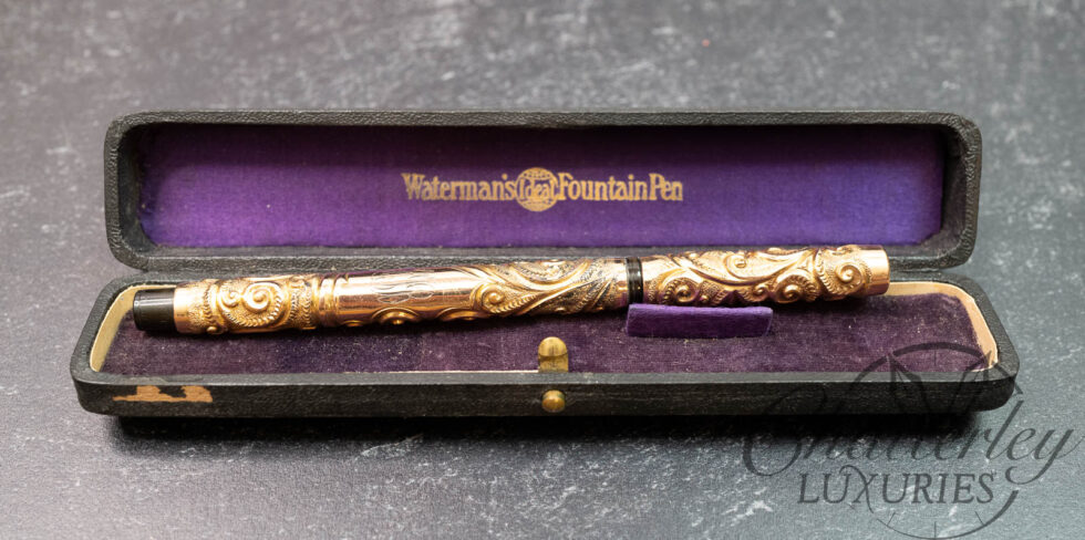 Waterman 0504 Gold-Filled Overlay Fountain Pen – Uncatalogued Pattern (Vintage 1910s–1920s)