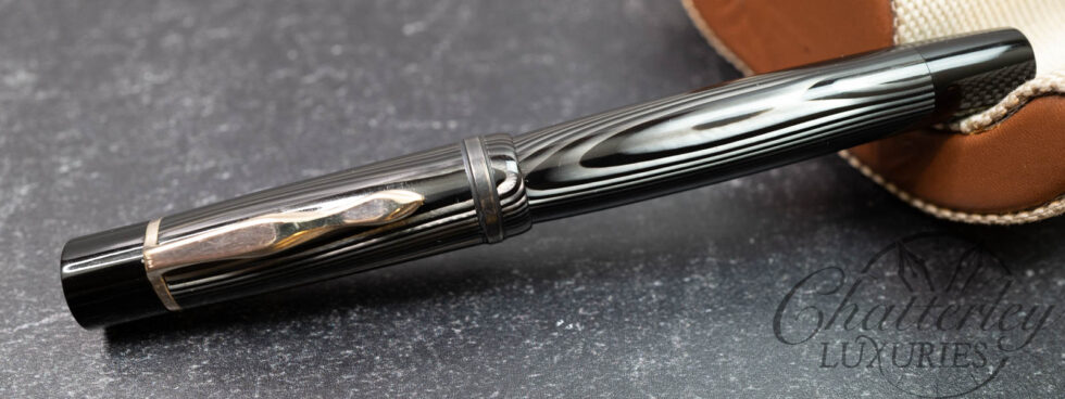 Torelli Platinum Striated Celluloid  126 Fountain Pen