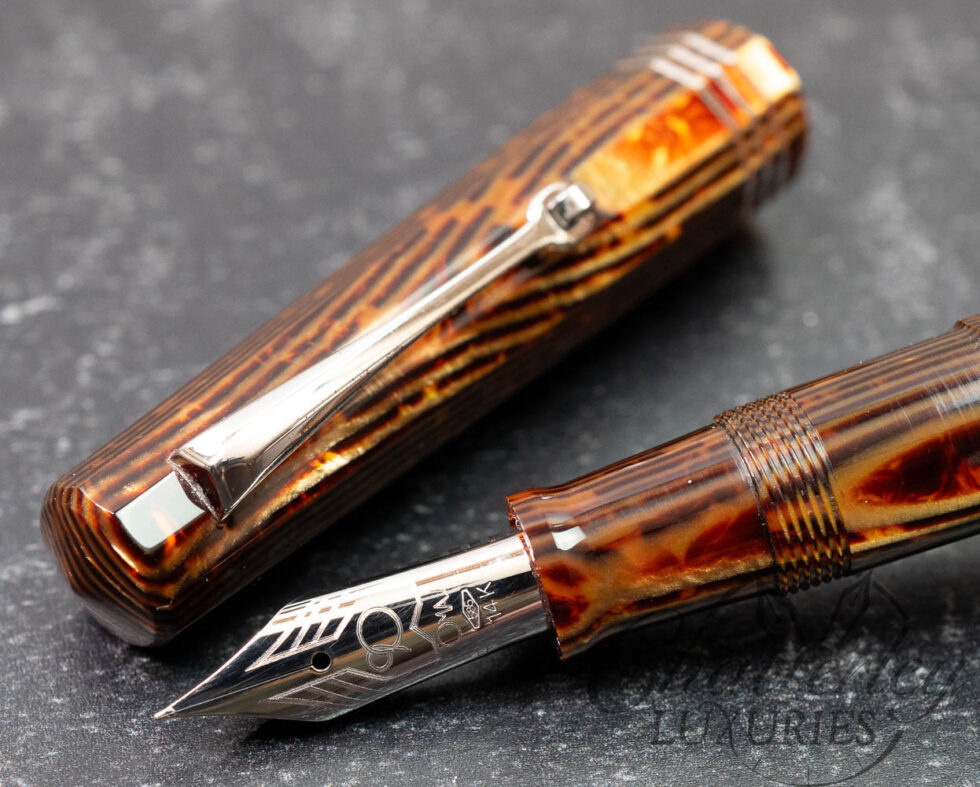 OMAS Paragon Old Style Prototype Fountain Pen – Arco Brown Celluloid with Hi-Tech Trim (Prototype, c. 2015)