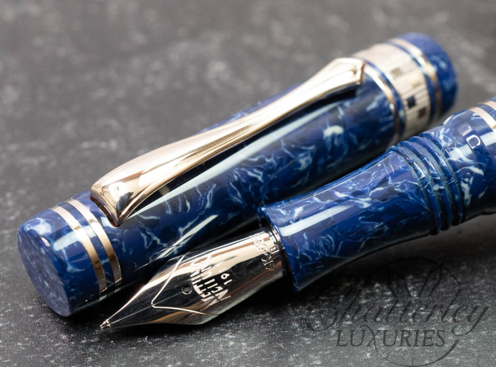 Closeout - Nettuno Superba Sapphire Celluloid Limited Edition Fountain Pen