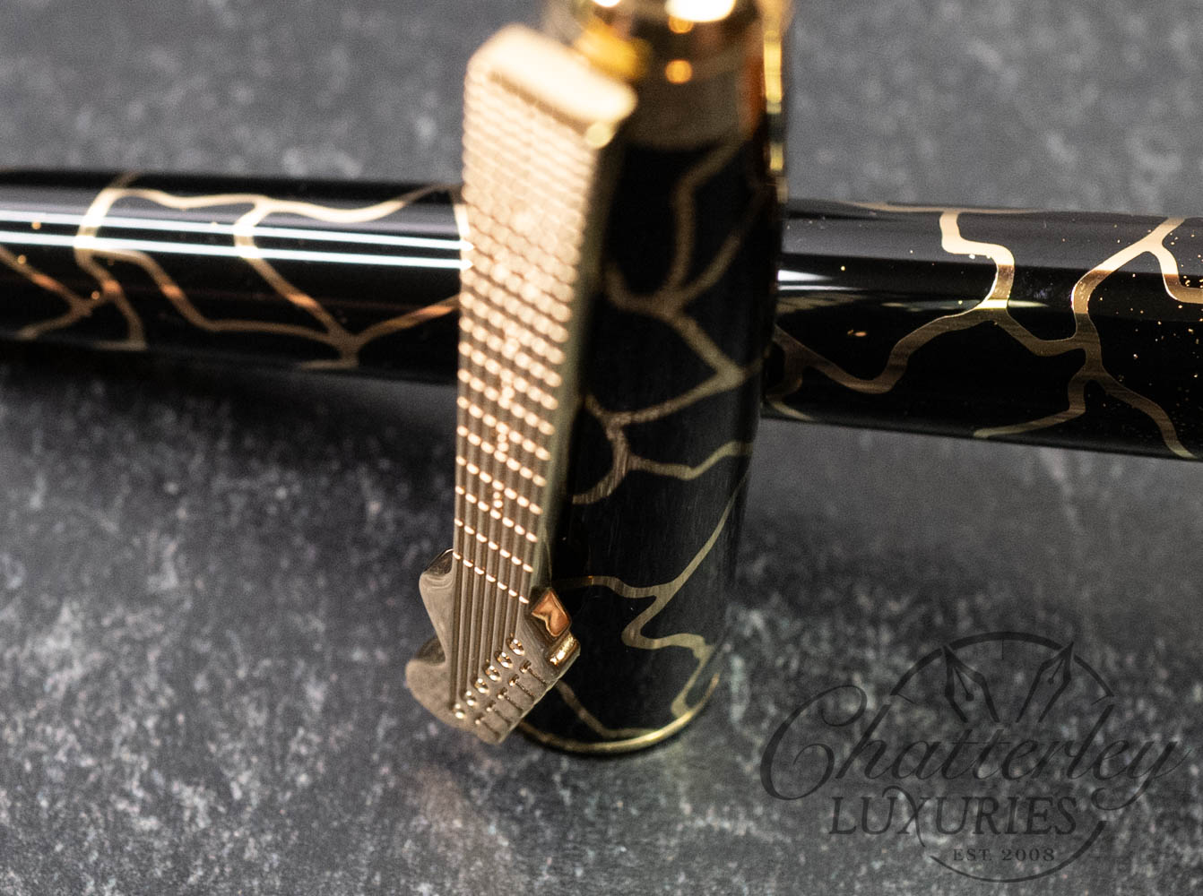 ST Dupont Line D Eternity Fender Black Large Fountain Pen With Médiator Necklace - Image 6
